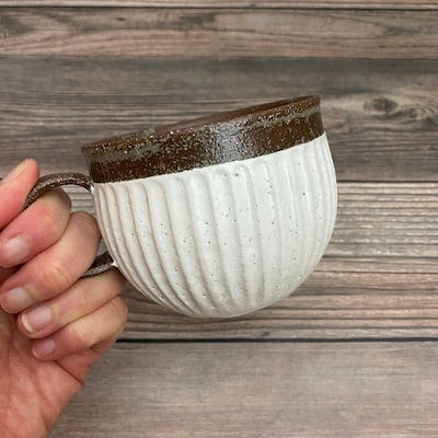 Premium Kohiki Latte Mug - Handcrafted Japanese Ceramic Coffee Cup for Home & Cafe Use | Perfect for Espresso, Cappuccino & Tea Drinking