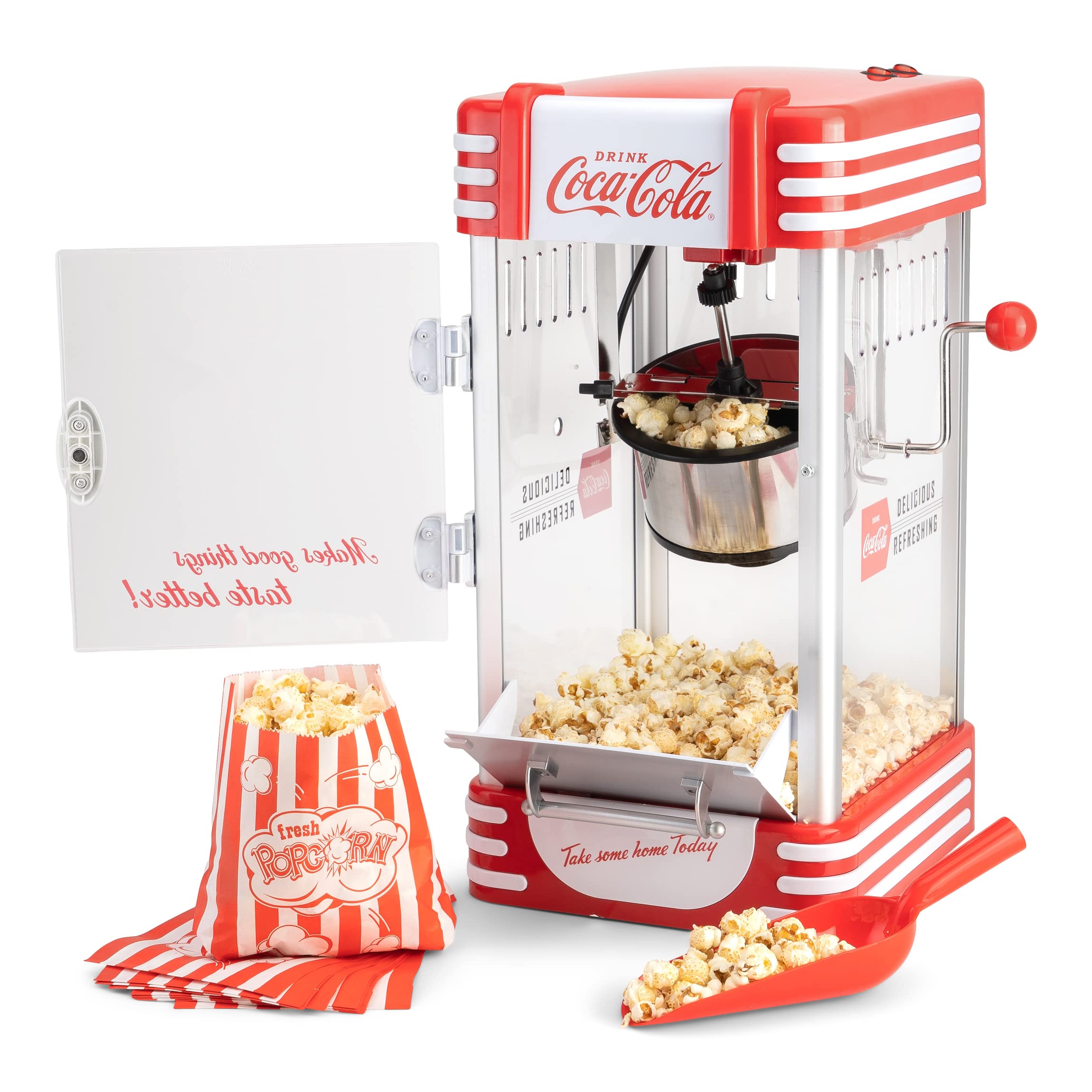 Salco 428018 Commercial Popcorn Machine SNP-27CC - Stainless Steel Red Popcorn Popper for Movie Theaters, Carnivals & Home Theater Snacks
