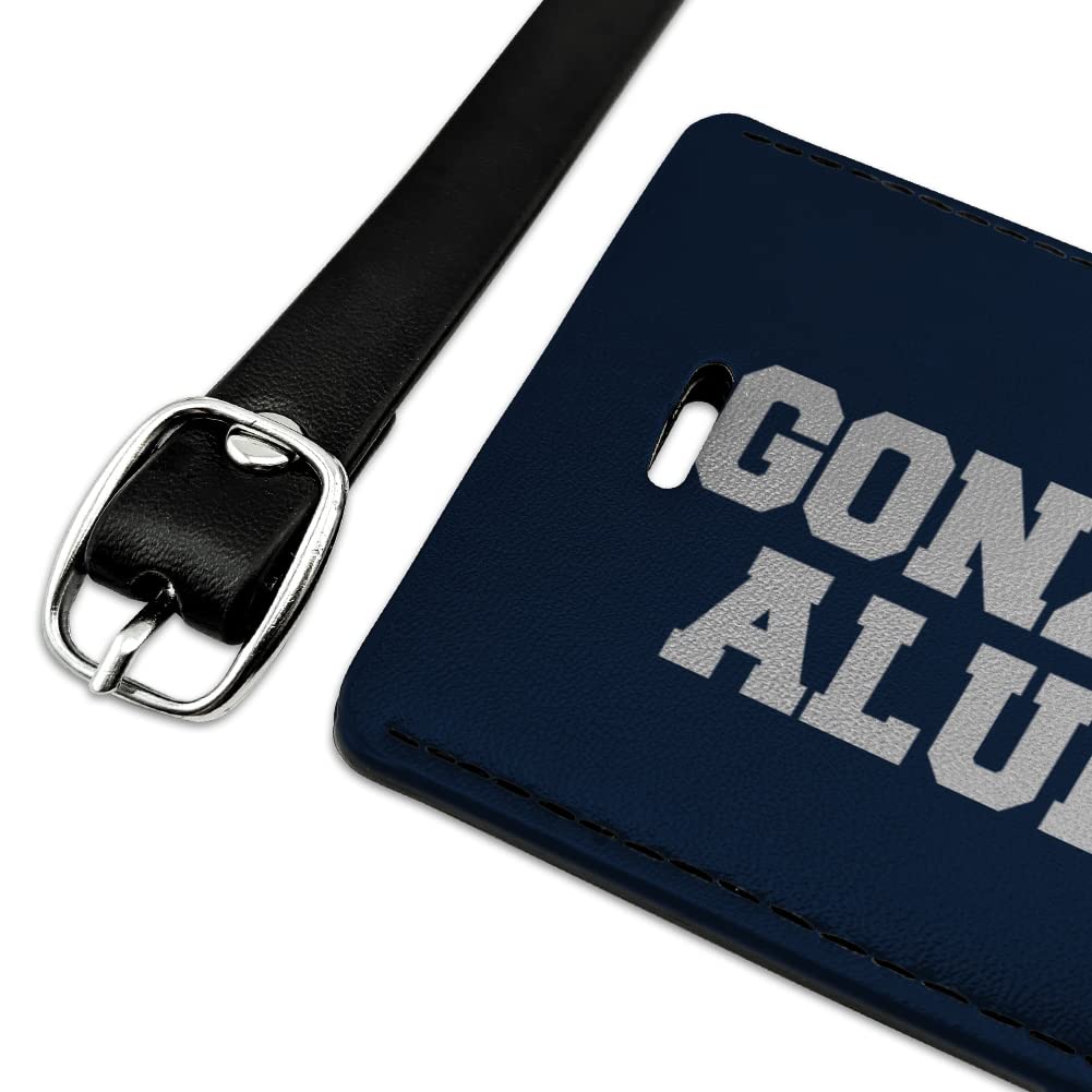 Gonzaga University Alumni Leather Luggage Tag - Personalized Rectangle Carry-On ID Tag for Travel Bags - Perfect for Graduation Gifts and Alumni Reunions