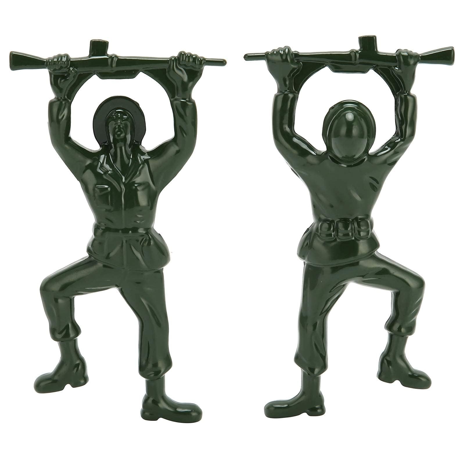 2 PCS Green Army Man Bottle Opener - Funny 3D Mini Soldier Beer & Wine Bottle Opener - Durable Beverage Opener for Bartenders - Perfect for Parties, BBQs, and Home Bars (Compatible with Coke, Beer & Wine Bottles)