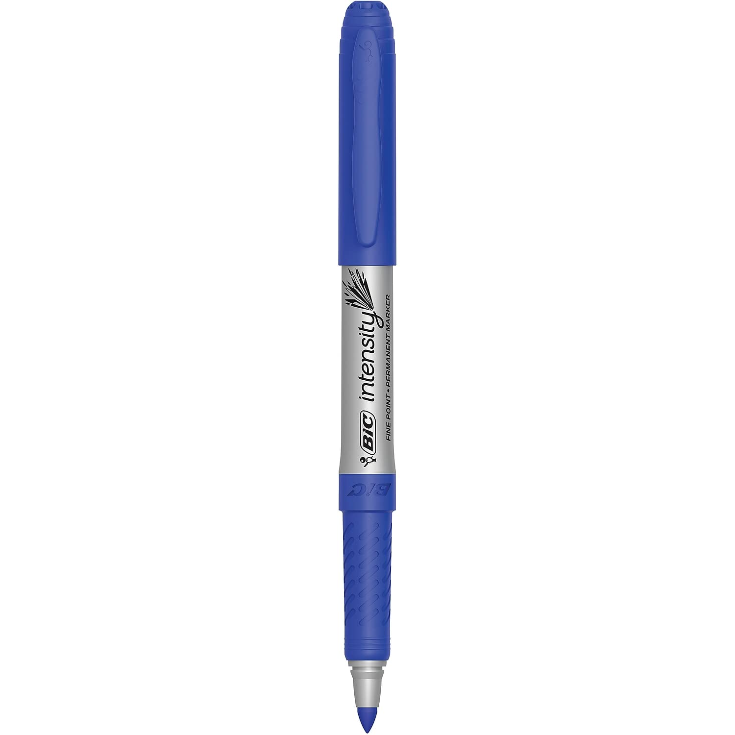 BIC GPM11BE Fine Tip Permanent Markers - 12 Pack, Deep Sea Blue - Ideal for Office, School, Art Projects & Labeling