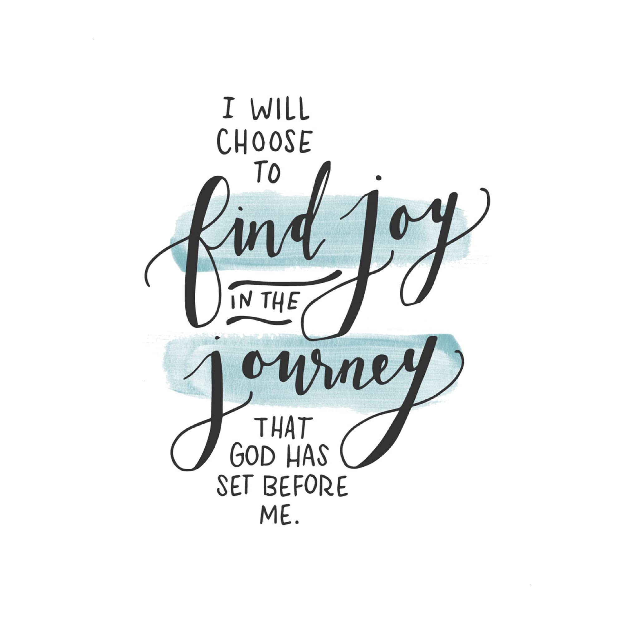 Inspiring 'Find Joy In The Journey' Christian Wall Art Print - 8x10