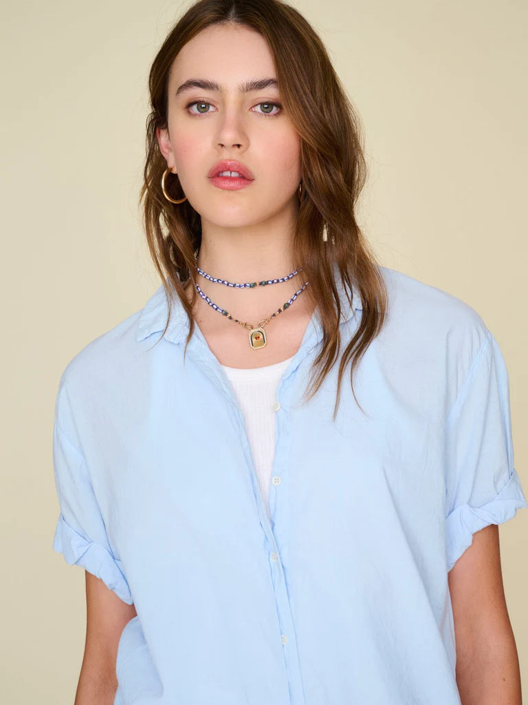 Channing Shirt for Men - Soft Baby Blue Casual Button Down Shirt | Perfect for Office, Date Night & Summer Outfits