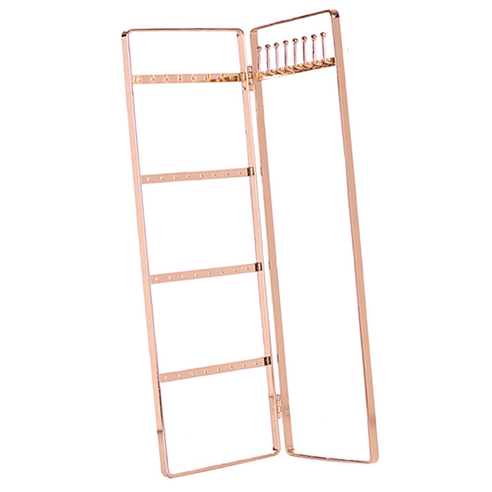 SM SunniMix Rose Gold Metal Earring Holder Stand - Jewelry Organizer for Hanging Earrings, Necklace Display & Earring Showcase - Perfect for Bedroom Vanity, Boutique Store Display & Gift Packaging