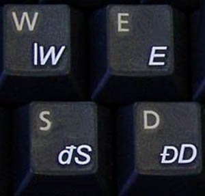 Romanian Keyboard Stickers with White Letters - Transparent Computer Key Labels for Laptops & PCs | Perfect for Typing, Coding & Multilingual Use