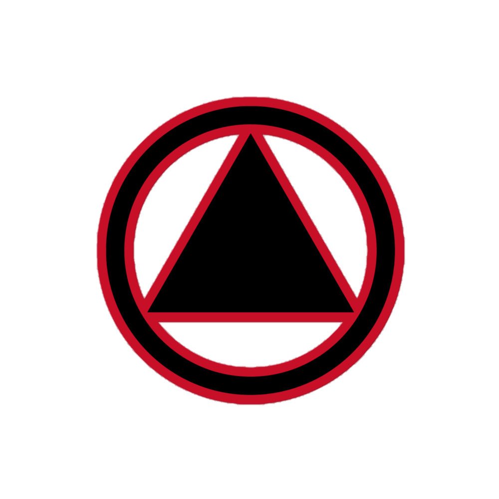 Red Sobriety Symbol Sticker - Motivational Recovery Decal for AA, NA & Sobriety Support - Perfect for Cars, Laptops & Water Bottles to Showcase Your Sobriety Journey
