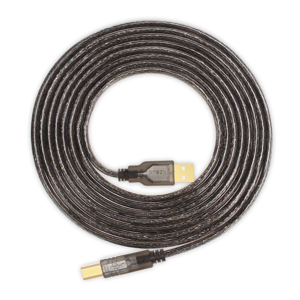 High-Speed USB Printer Cable 6ft A Male to B Male Cord - Compatible with HP, Canon, Epson, Dell, Samsung Printers & Scanners - Perfect for Home Office, Small Business & Professional Printing Needs