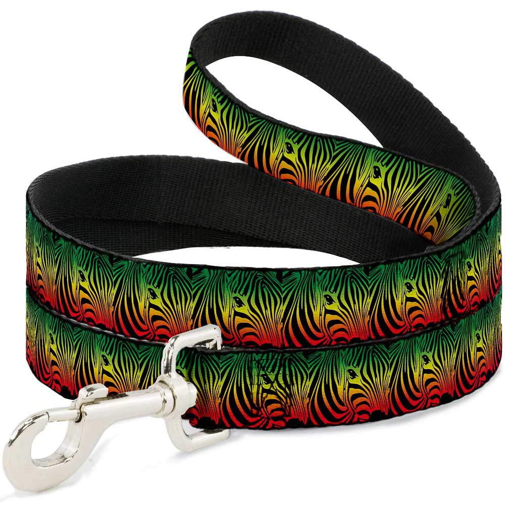 Zebra Head Rasta Dog Leash - 6 Feet Long, 0.5 Inch Wide - Durable Pet Walking Accessory for Small to Medium Dogs - Perfect for Daily Walks, Training, and Outdoor Adventures