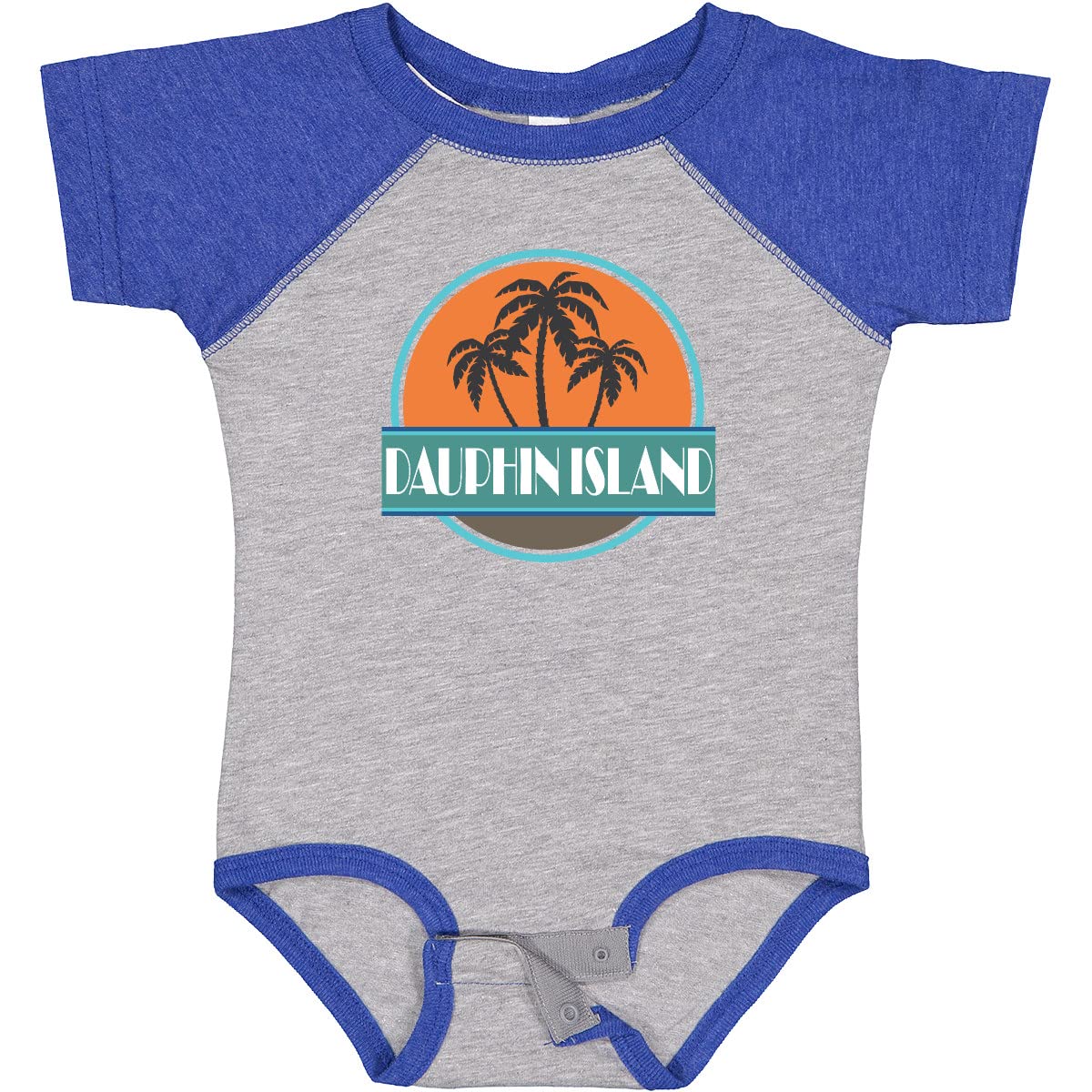 Inktastic Dauphin Island Alabama Vacation Baby Bodysuit - Cute Souvenir Outfit for Beach Trips & Family Photos