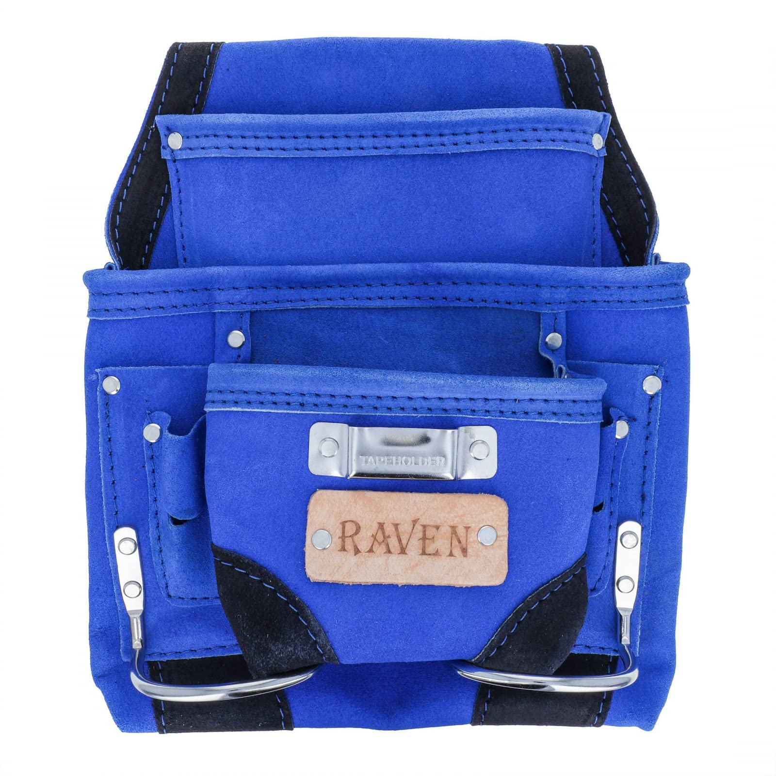 10-Pocket Suede Leather Tool Pouch - Heavy Duty Hammer Drill Tool Bag for Construction, DIY & Home Improvement Projects