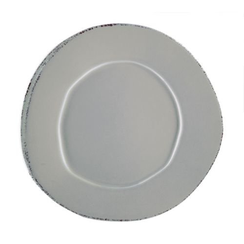 Vietri Lastra Gray European Dinner Plate - 10.5 Inch Stoneware Ceramic Plate, Handcrafted Dinnerware for Fine Dining & Special Occasions