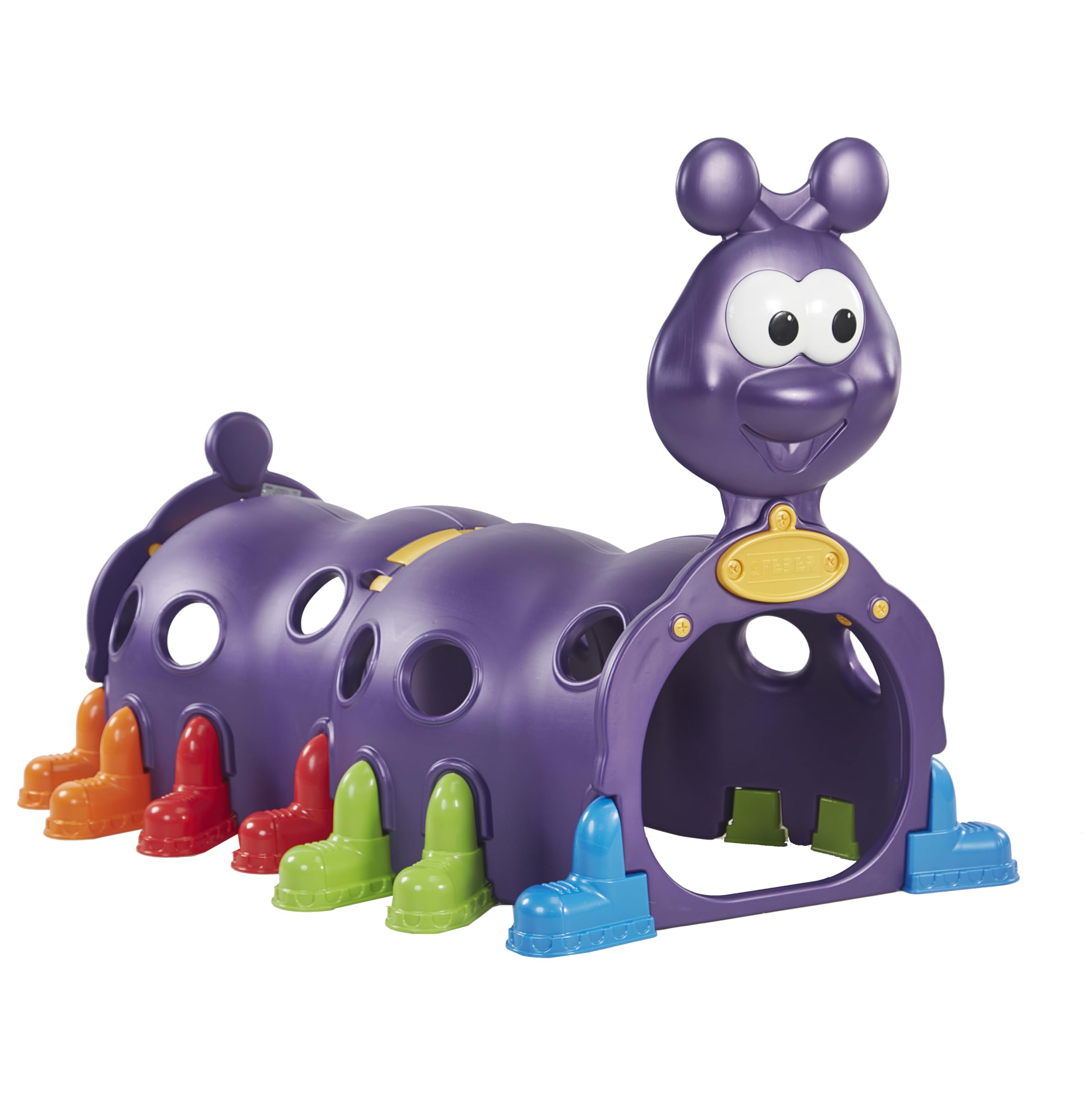 ECR4Kids ELR-12511 Purple Peek-A-Boo Caterpillar Climbing Play Structure for Toddlers & Kids - Indoor/Outdoor Play Equipment for Backyard, Daycare & Preschool - Encourages Active Play & Motor Skills Development