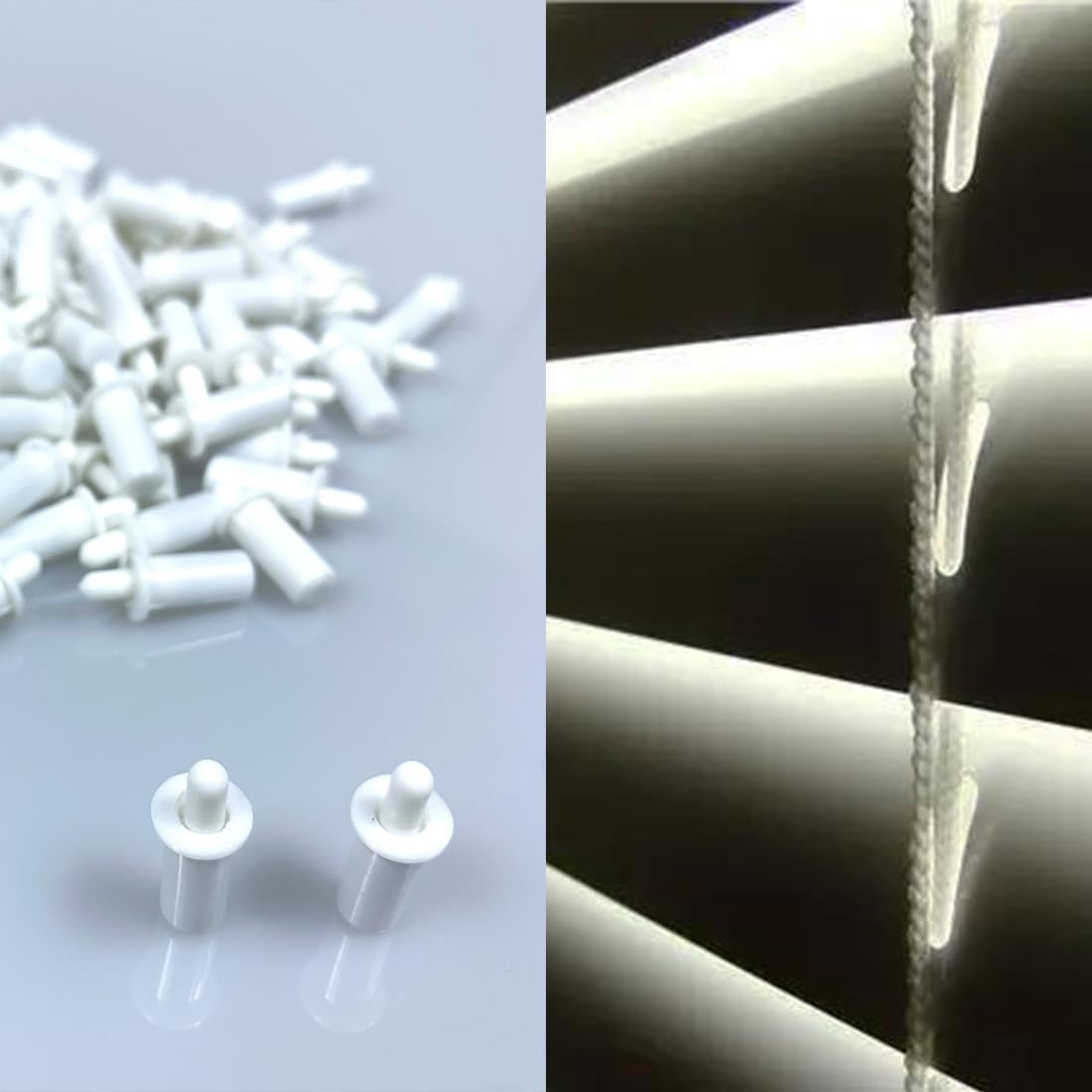 120Pcs White Shutter Repair Pins - Spring Loaded Blind Repair Bolts for Plantation Louver Shutters Replacement | Durable Fix for Broken Window Shutters & DIY Home Improvement Projects
