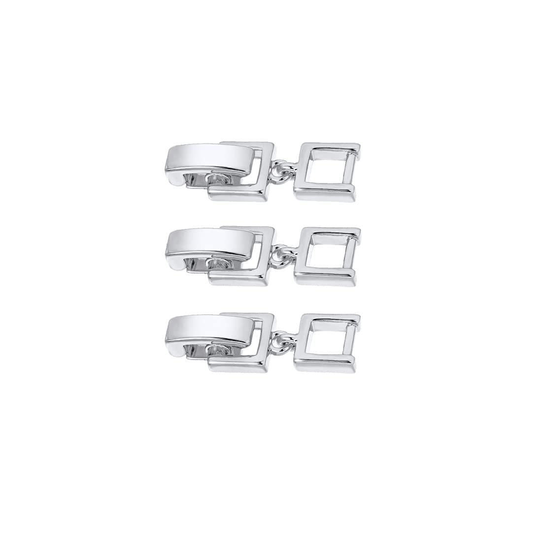 3pcs Gold/Rose Gold/White Gold Plated Fold Over Clasp Set - Jewelry Extender for Bracelets & Necklaces | Perfect for DIY Jewelry Making & Jewelry Repair
