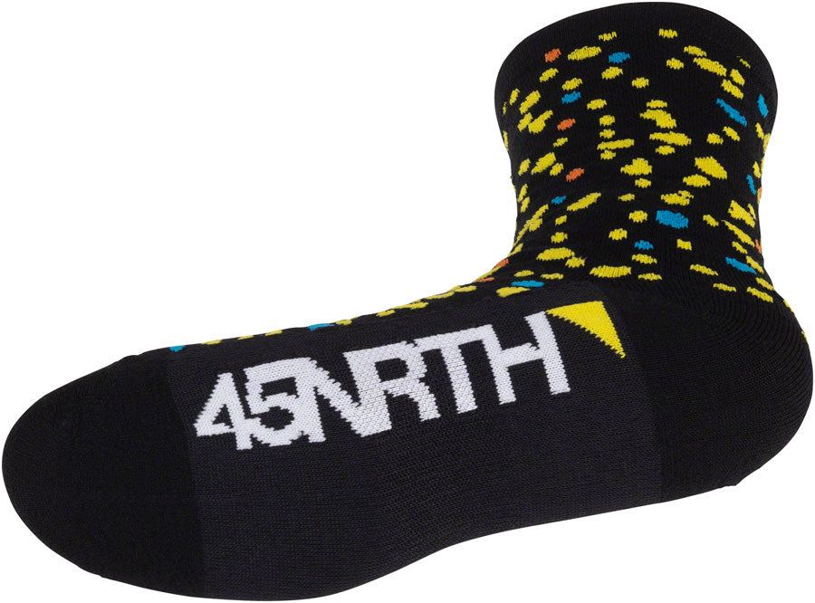 45NRTH Speck Lightweight Wool Socks for Men & Women - Breathable, Moisture-Wicking Hiking & Outdoor Socks (Black, Small) - Perfect for Winter Sports, Camping & Everyday Wear