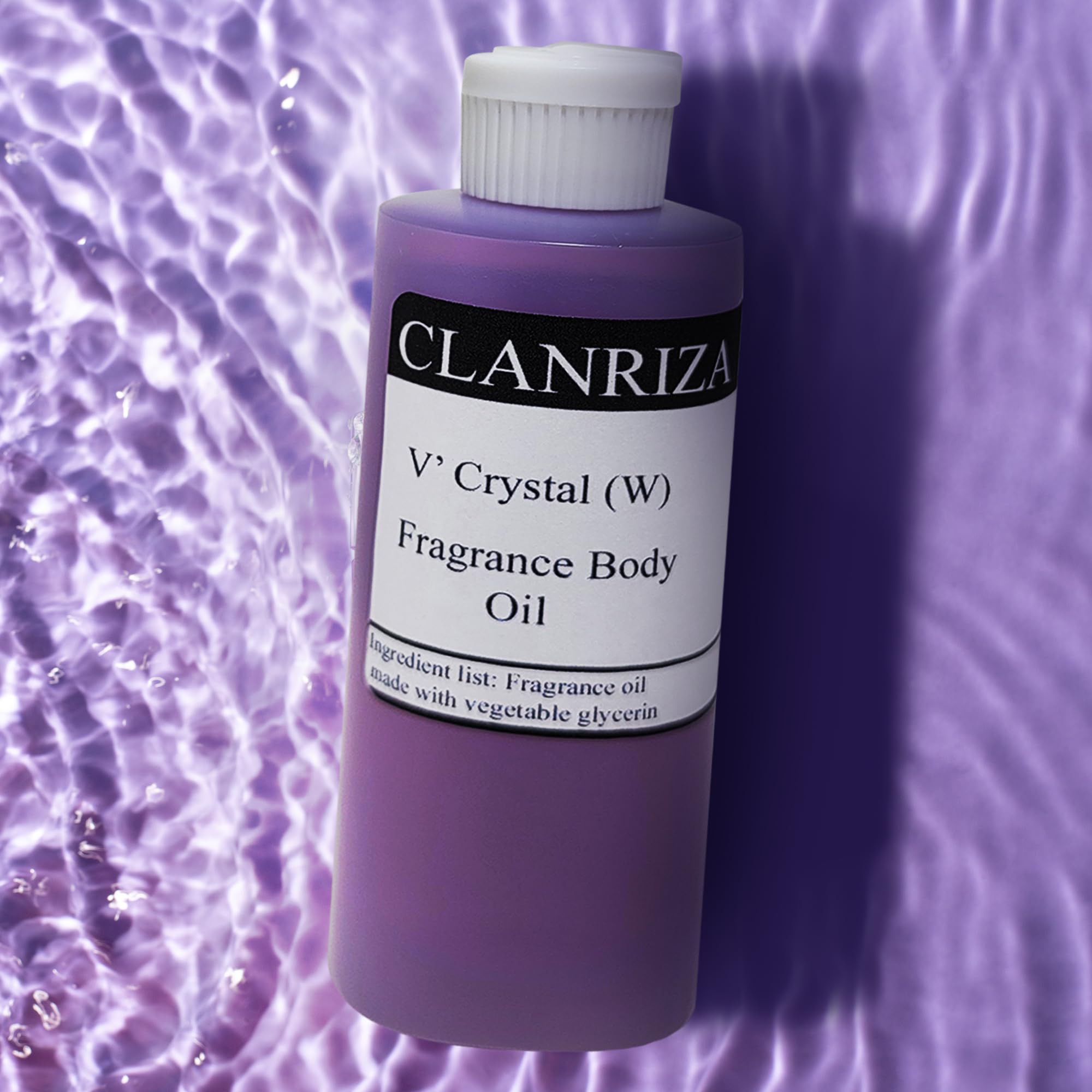 V' Crystal Natural Fragrance Body Oil for Women - Pure & Long-Lasting Perfume Oil, Scented Skin Moisturizer - All-Day Hydration & Aromatherapy - Perfect Gift for Her (1 Fl Oz) - Ideal for Date Nights, Spa Days & Daily Self-Care