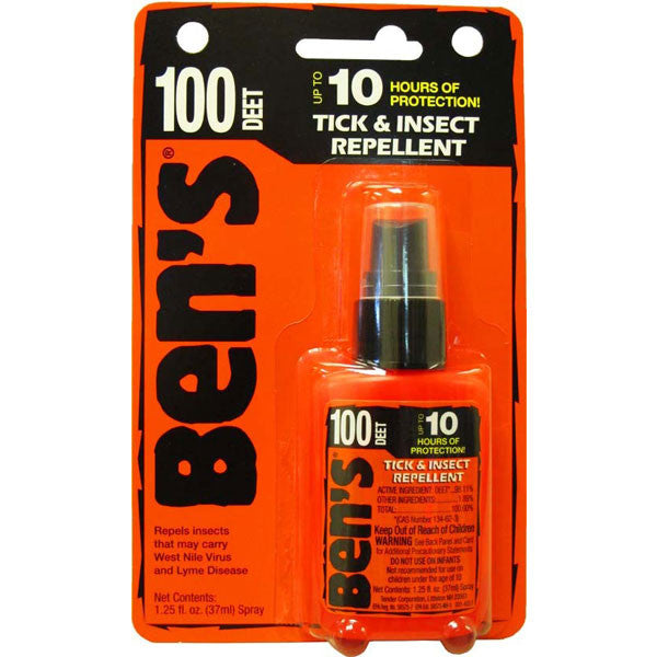 Ben's 100 Tick & Insect Repellent Pump Spray - 1.25 oz | DEET-Free Bug Spray for Outdoor Activities, Hiking, Camping & Travel Protection