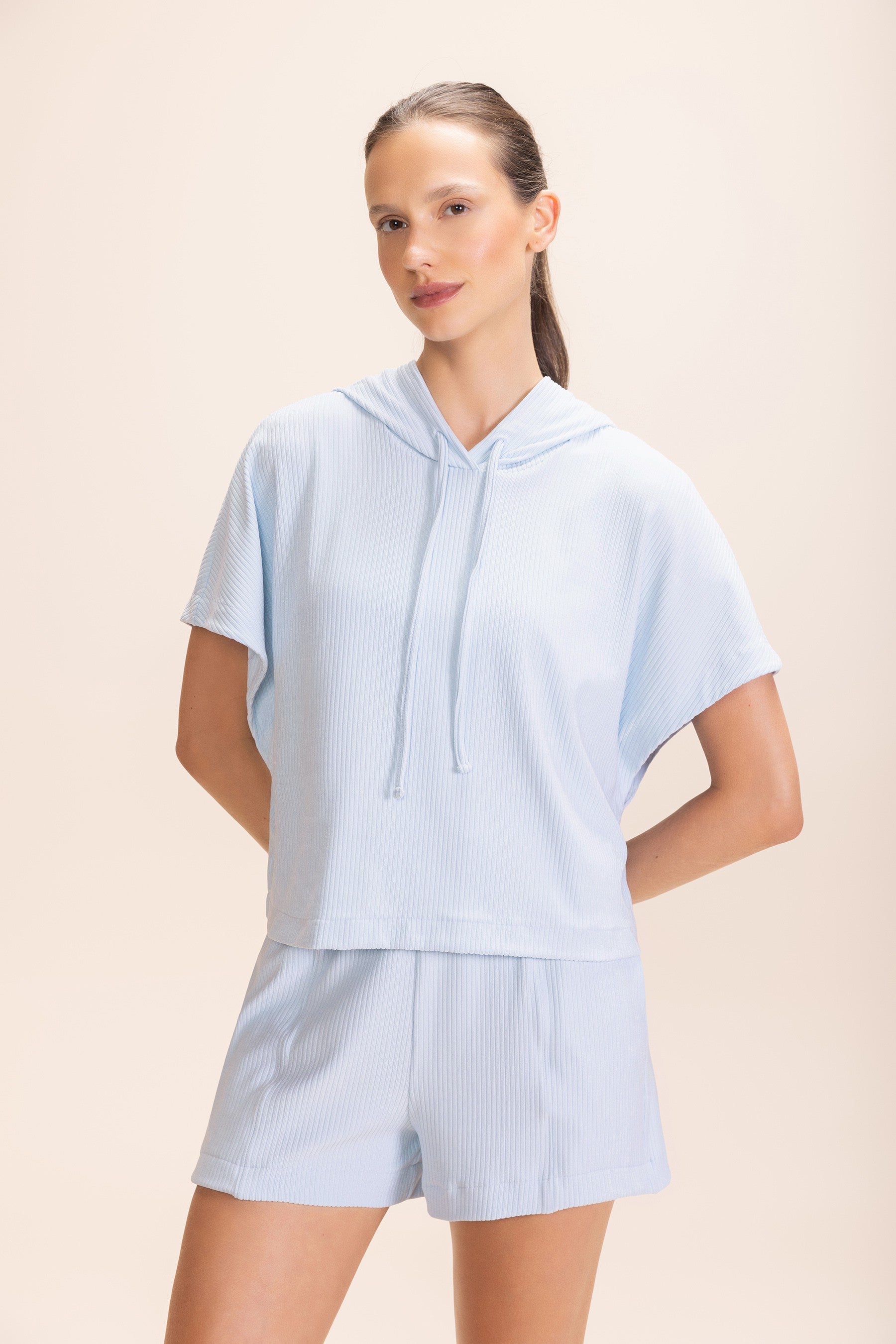 Soft Ribbed Plush Shorts for Women - Cozy Lounge & Sleepwear - Perfect for Relaxing at Home, Yoga, and Lounging