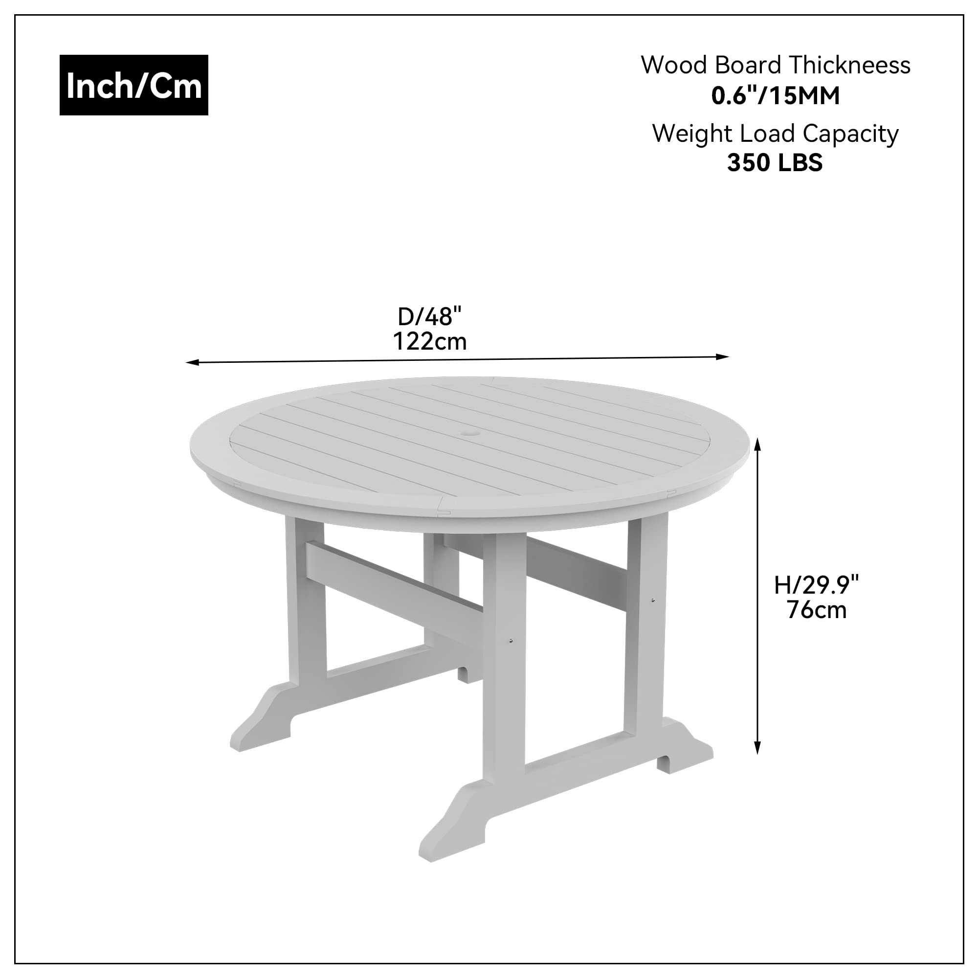 WilliamsSpace 5-Piece Outdoor Patio Dining Set - 48