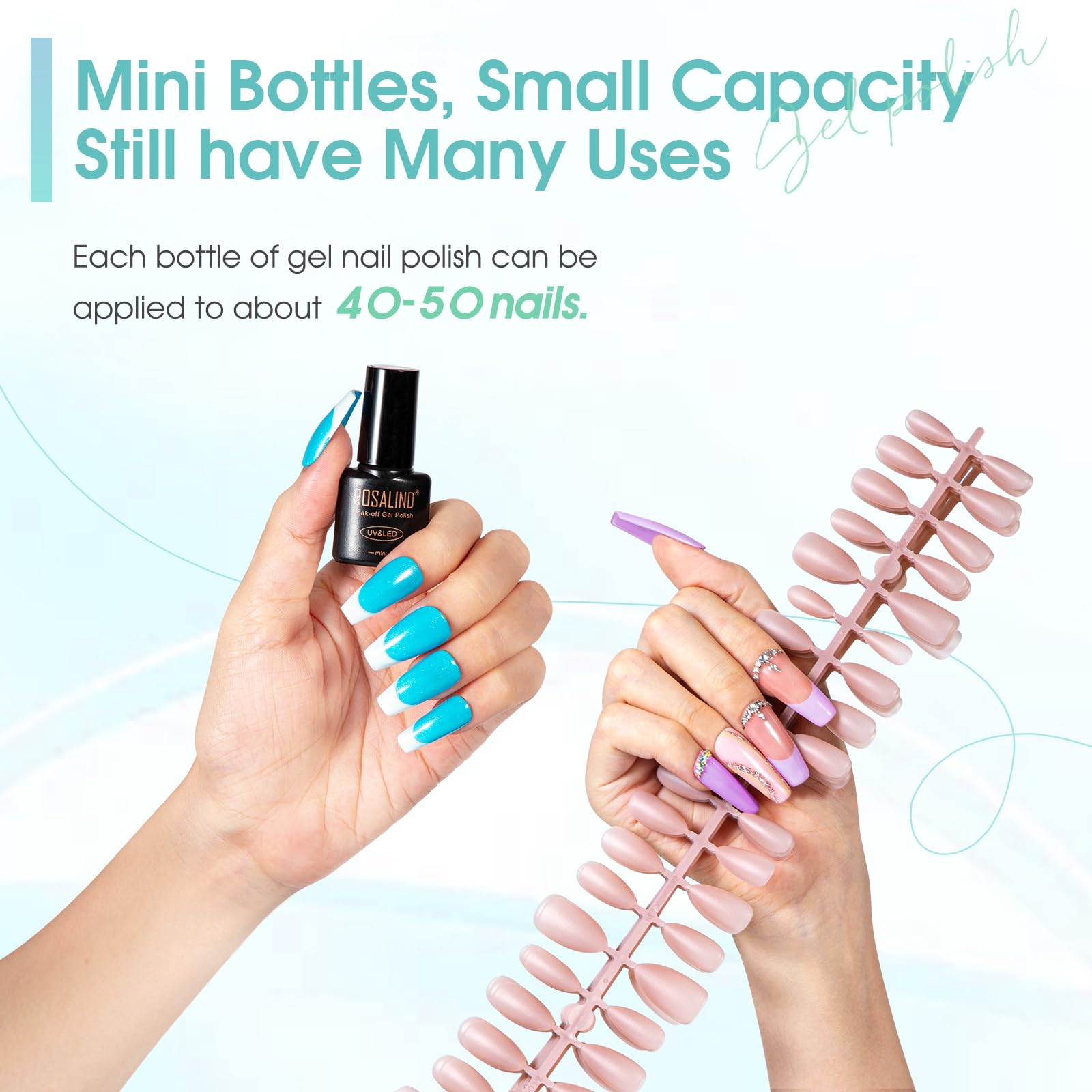 Neon Gel Nail Polish Set - 24Pcs UV Soak Off with Base & Top Coat for Rainbow Nail Art at Home