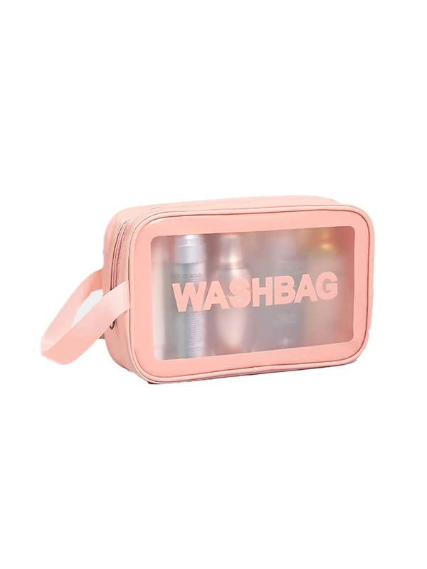 **Amso Clear Toiletry Bag - Waterproof PVC Cosmetic Travel Organizer with Zipper for Women & Men - Perfect for Makeup, Skincare, and Travel Essentials**