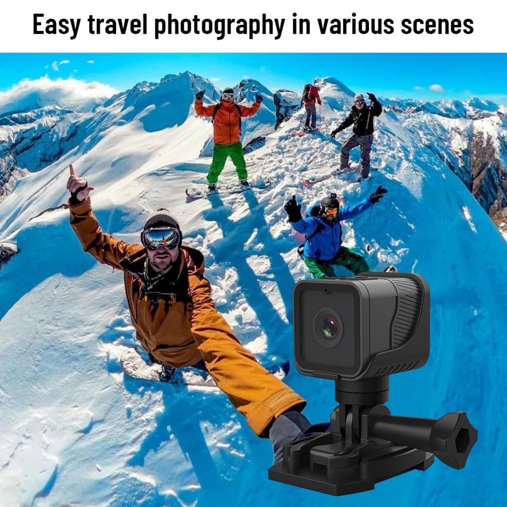 SHABD WiFi Action Camera 1080P HD - Mini Portable Sports Camera with Microphone & 256GB Card Support - Perfect for Vlogging, Cycling, Skiing & Outdoor Adventures
