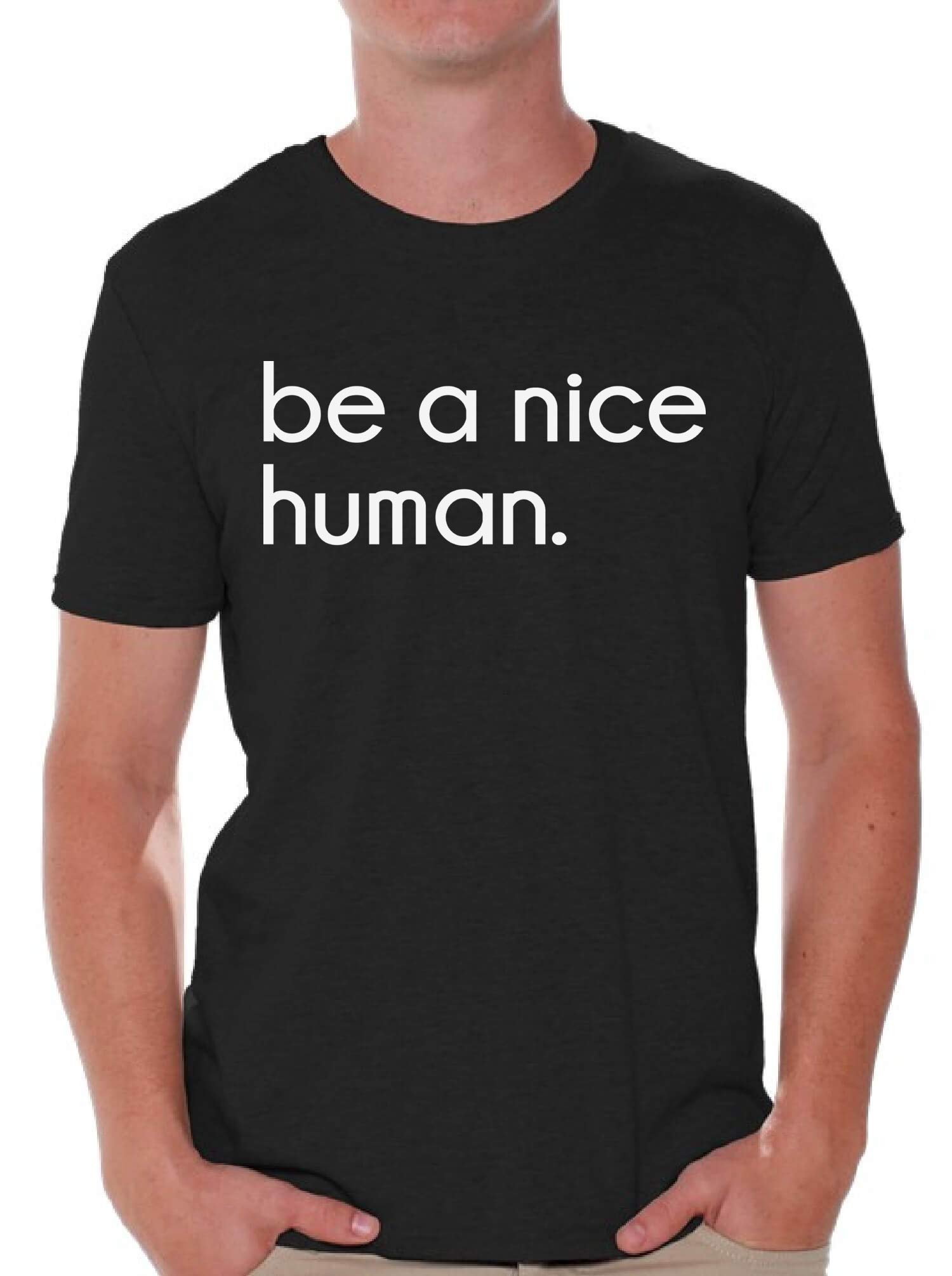 Awkward Styles Be Kind T-Shirts for Men - Motivational Bee Kind Shirt, Be Nice Be Yourself Tee - Perfect for Casual Wear, Work & Daily Inspiration