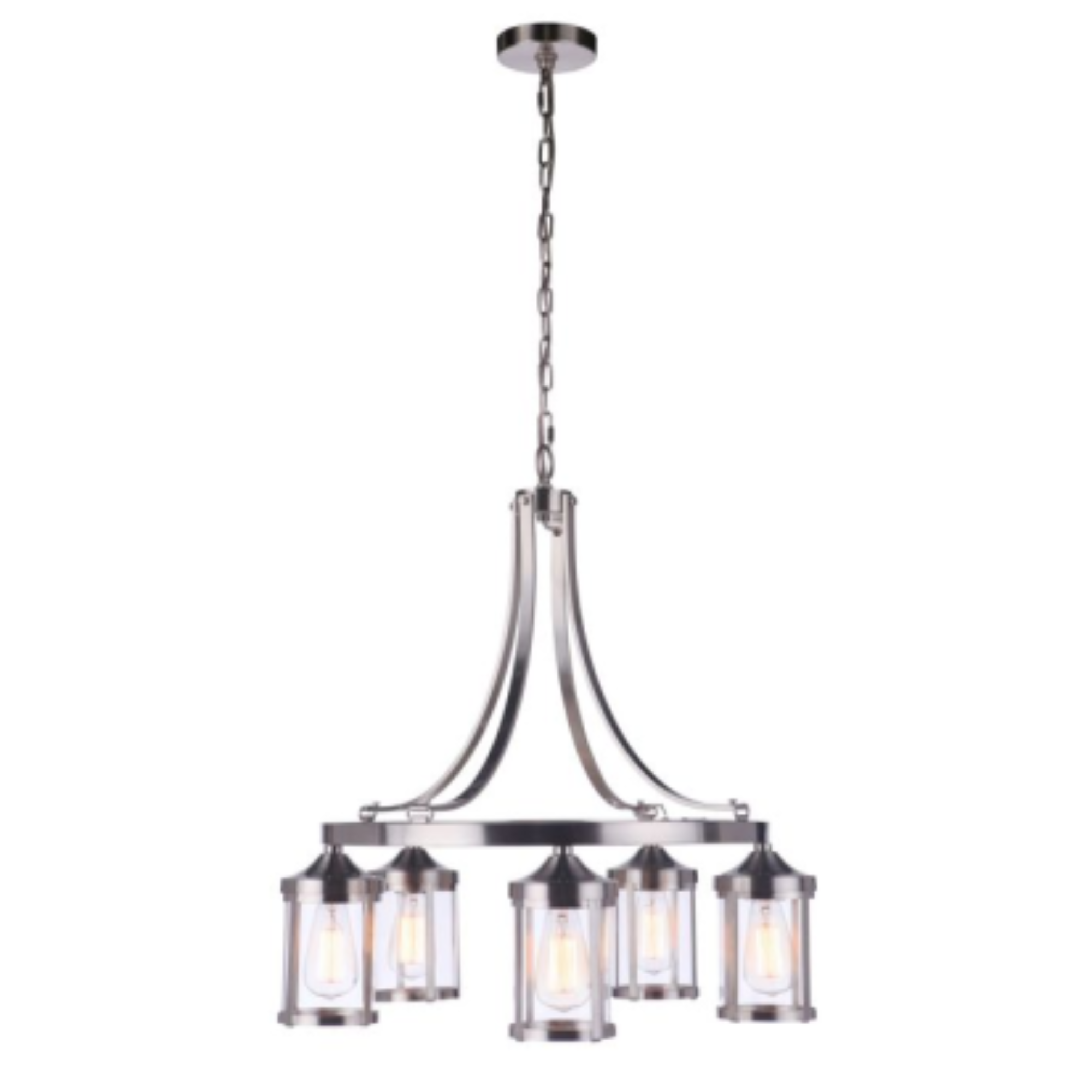 Craftmade Elliot 5-Light Chandelier in Satin Brass - Elegant Dining Room Lighting Fixture for Modern Home Decor