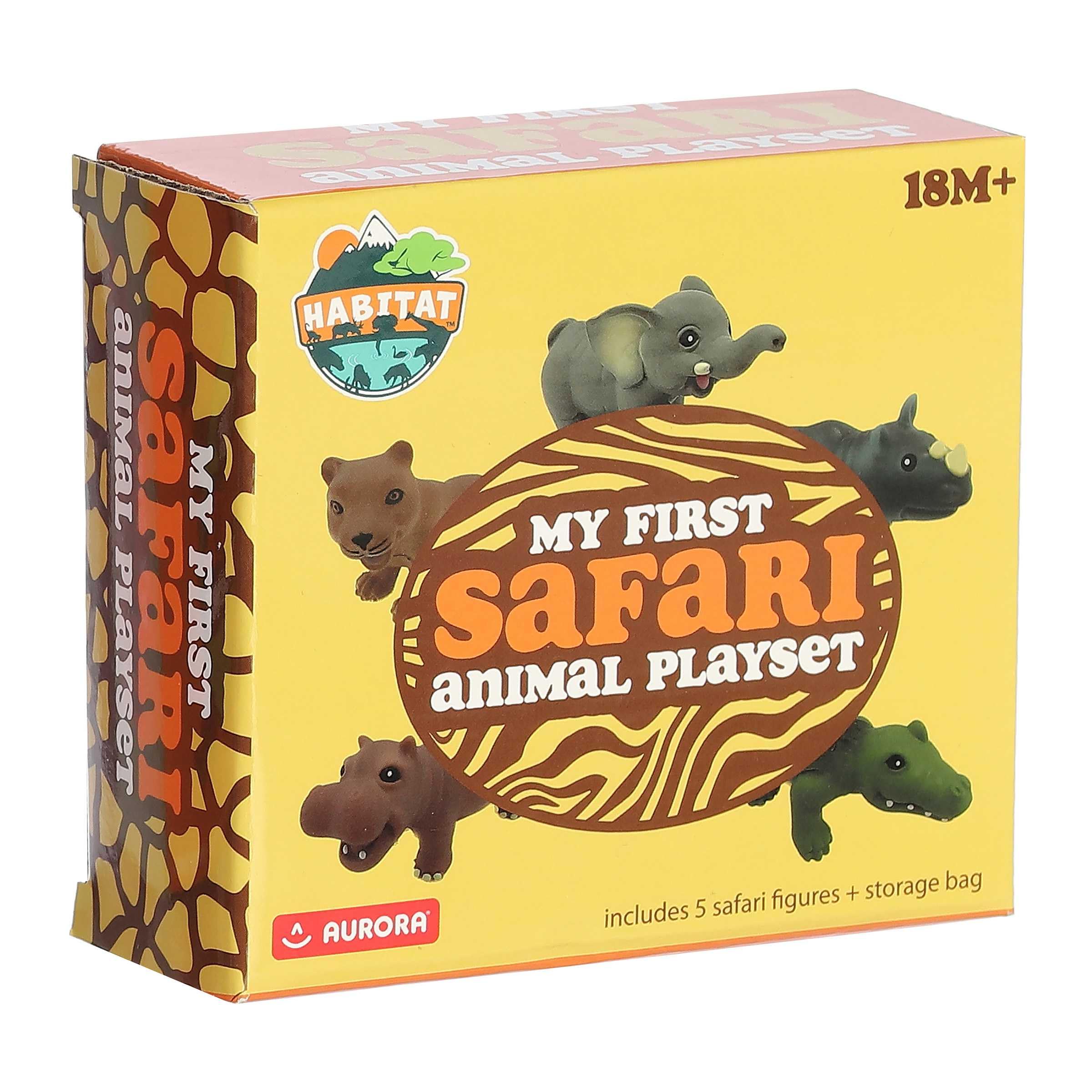 Aurora® Toys Timeless Habitat™ My First Safari Animal Playset - 5.5 Inch Multicolor Educational Toy for Kids | Perfect for Imaginative Play, Unplugged Activities & Safari-Themed Learning Adventures