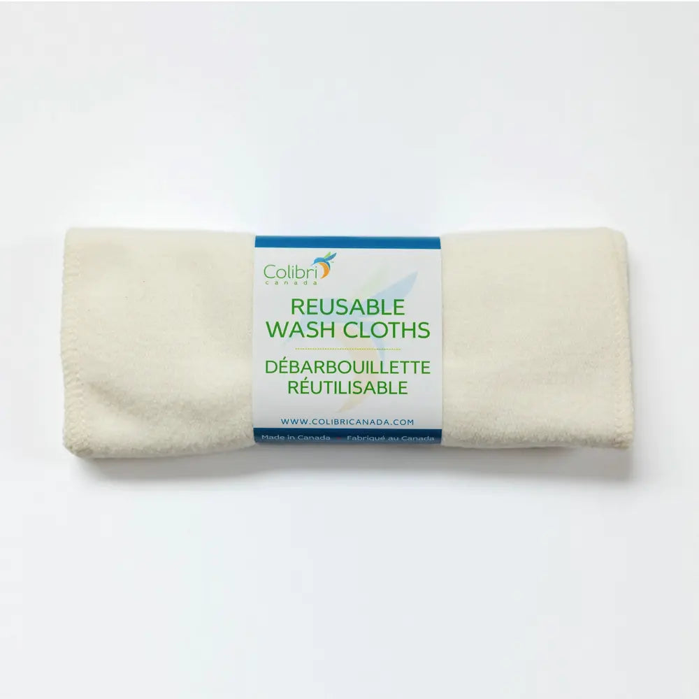 Colibri Organic Bamboo Cotton Sherpa Washcloths - 5 Pack Soft Eco-Friendly Baby & Face Towels for Sensitive Skin | Gentle Exfoliation, Spa & Bath Essentials, Newborn Care, Makeup Removal