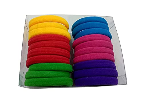 GLAM GODDESS Hair Rubber Bands for Ponytails - 30pcs Multicolor Hair Ties for Women & Girls - Perfect for Workouts, Yoga, School & Everyday Styling