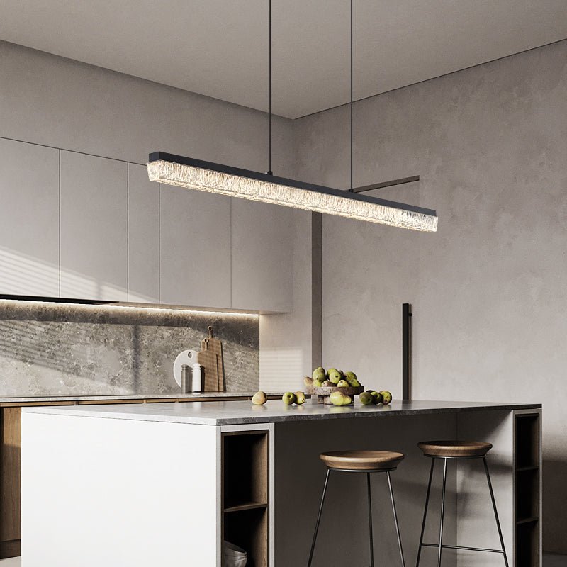 Calyx Island Pendant Light - Modern Glass Hanging Fixture for Kitchen Island, Dining Room & Living Room Decor