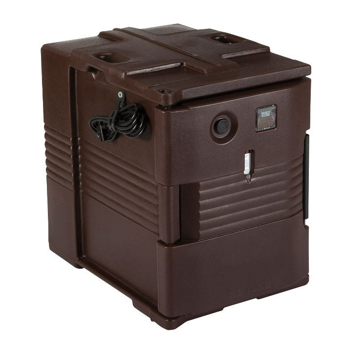 Cambro UPCH400131 Heated Ultra Pan Carrier - Dark Brown Electric Food Warmer 110V for Catering, Buffets & Restaurants