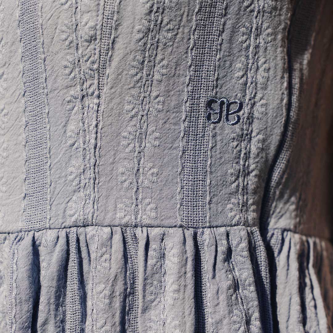 Elegant Cabo Midi Dress in Dusk Blue - Perfect for Beach Vacations, Summer Parties & Casual Outings