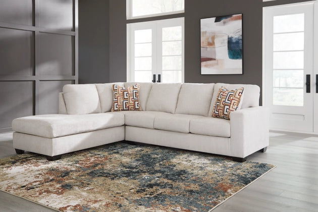 Aviemore 2-Piece Sectional Sofa with Left-Hand Facing Chaise in Stone Fabric - Perfect for Living Room, Family Room and Home Theater Comfort