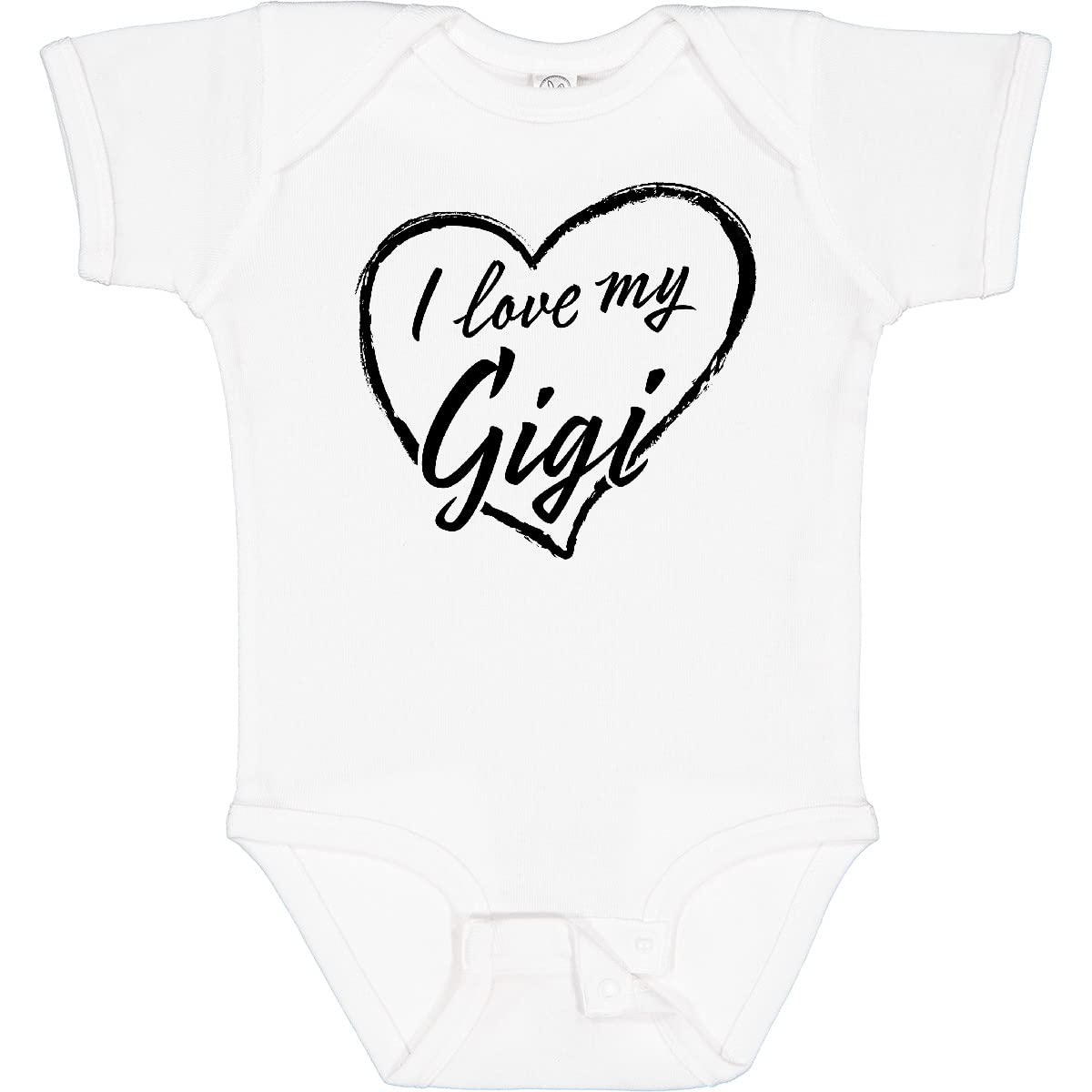 Inktastic I Love My Gigi Black Chalk Heart Baby Bodysuit - Cute Outfit for Grandparents Day, Family Photos & Special Occasions