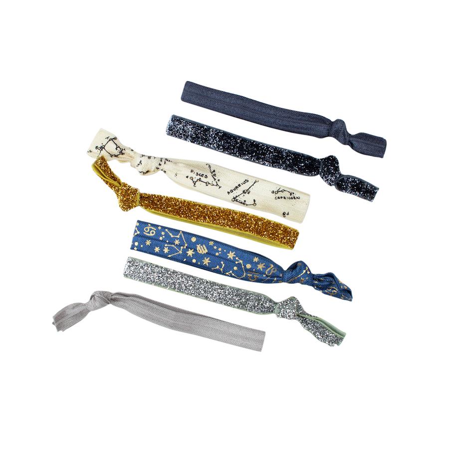 12-Pack Astrology Hair Ties Set - Zodiac Sign Hair Elastics for Women & Girls (Aries, Taurus, Gemini, etc.) - Perfect for Daily Use, Gym, Work & School Accessories