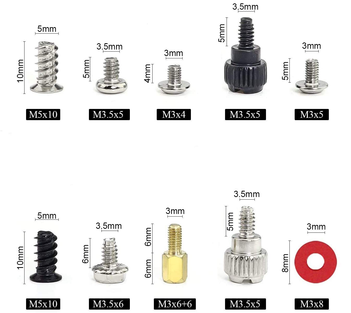 300PCS Computer Screw Standoffs Kit - Motherboard, Hard Drive, Case, Fan & GPU Mounting Hardware | Perfect for PC Building, Repair & Upgrades