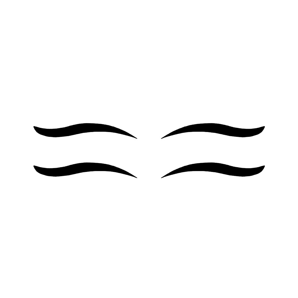 Comet Busters Matte Black Eyeliner Stickers (EYE125) - Waterproof Self-Adhesive Eye Makeup Decals for Party, Halloween & Cosplay