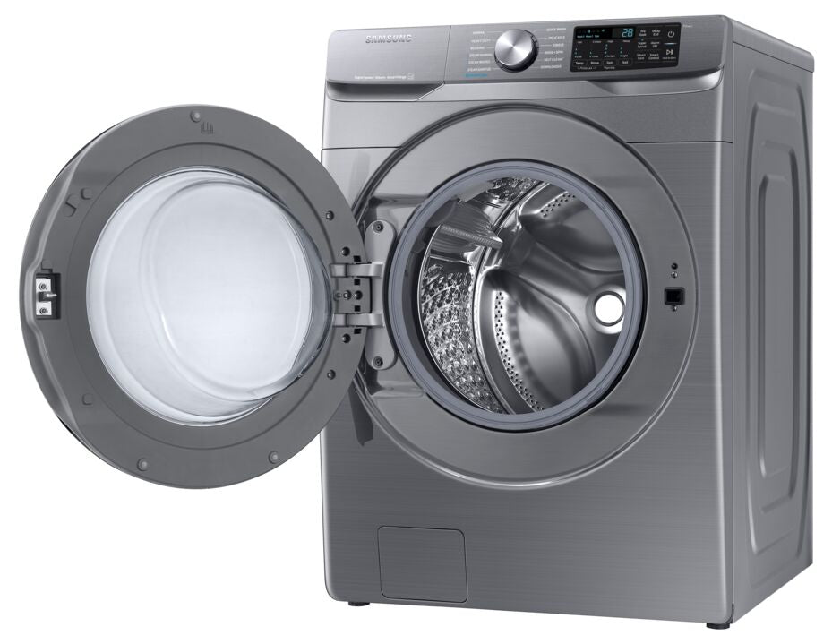 Samsung WF45B6300AP 5.2 cu. ft. Platinum Steam Front Load Washer - Large Capacity Smart Washing Machine for Home & Laundry Room | Perfect for Families, Apartments & Energy-Efficient Cleaning