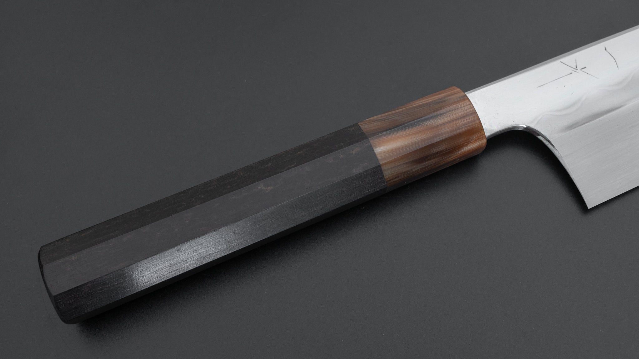 Hitohira Togashi White #1 Notaremon Mizu Honyaki Kiritsuke Gyuto 240mm Japanese Chef Knife with Taihei Ebony Handle & Saya - Premium Kitchen Knife for Sushi, Sashimi & Meat Cutting