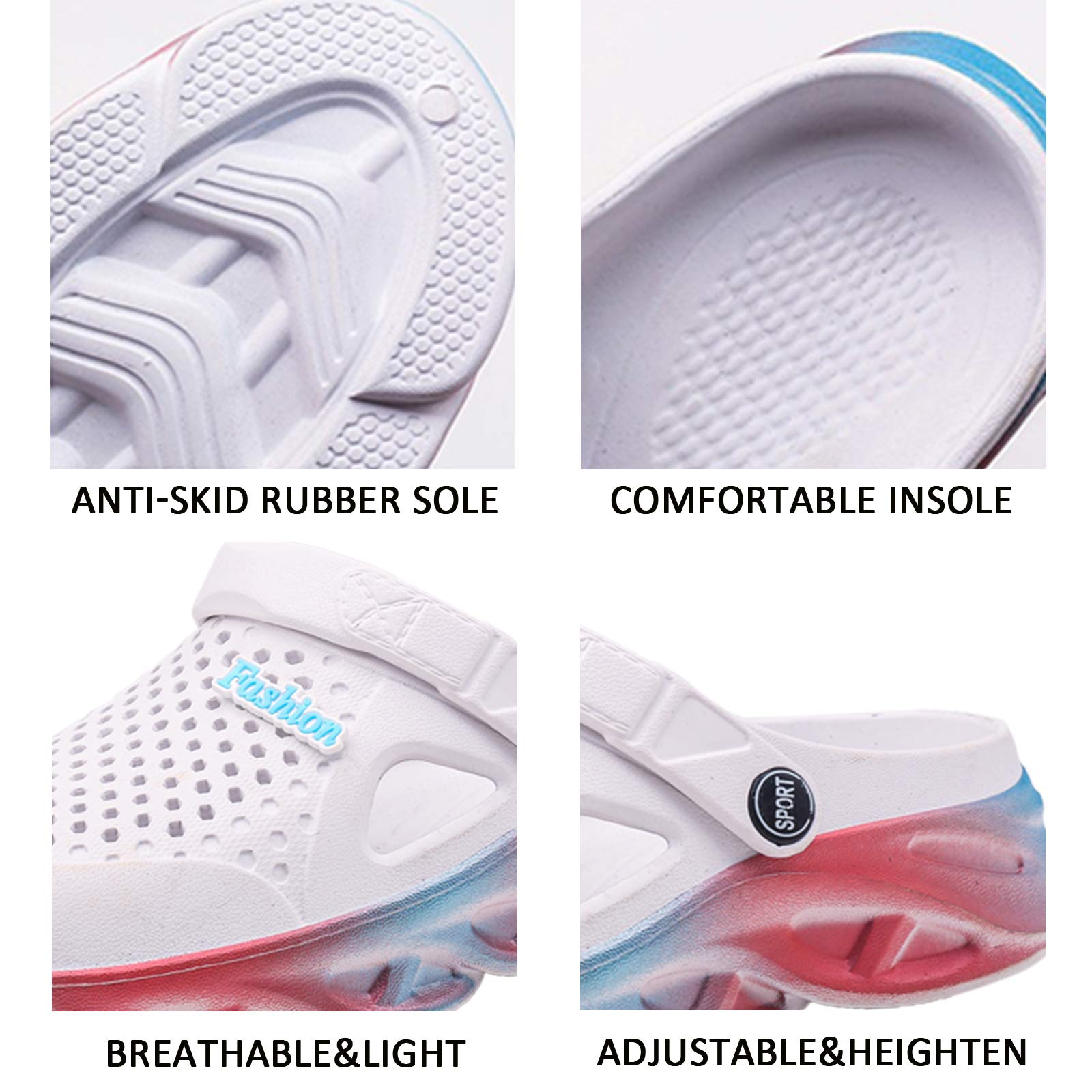 CYian Women's & Men's Anti-Slip Water Sandals - Breathable Quick-Dry Summer Garden Clogs with Arch Support | Perfect for Beach, Pool, Yoga & Outdoor Activities