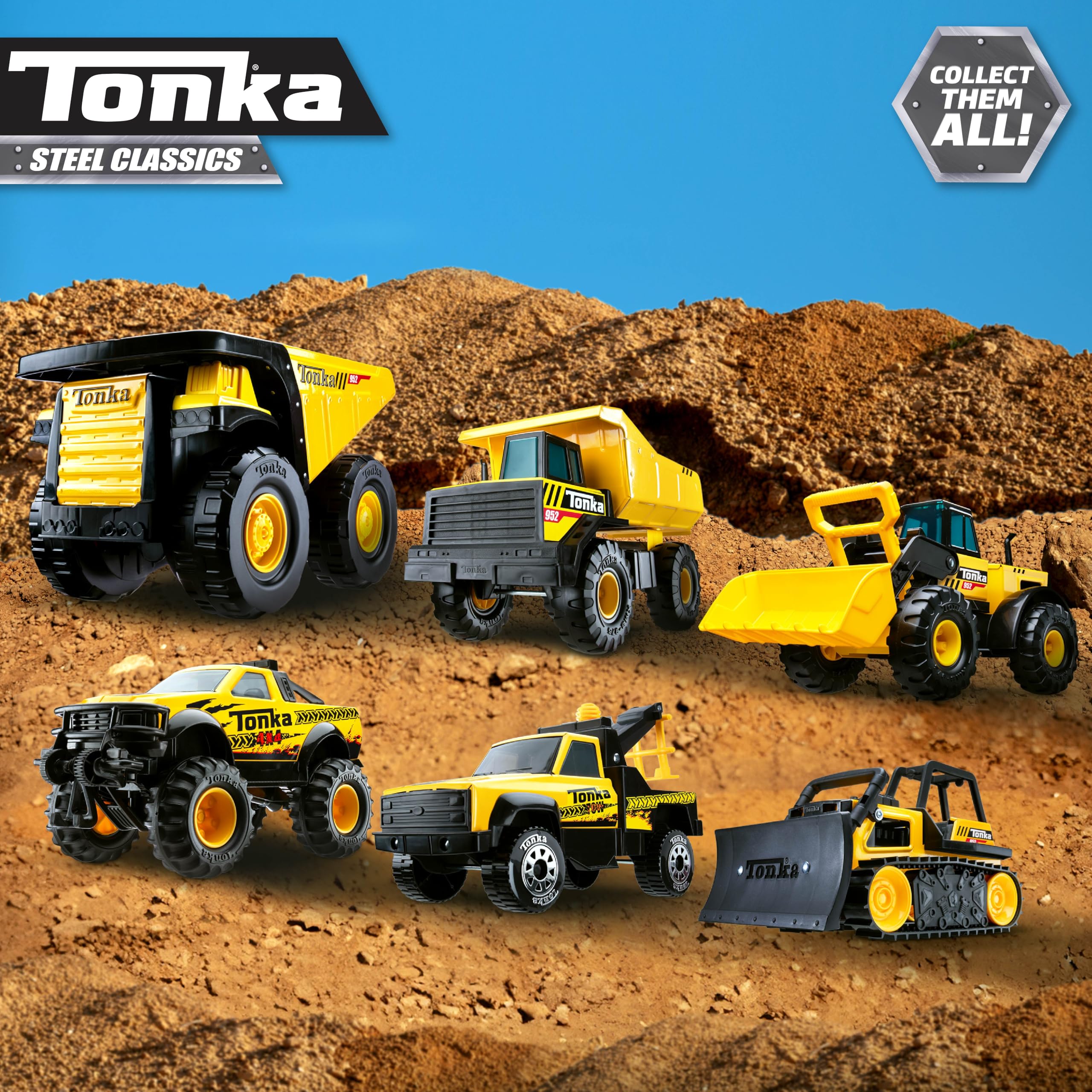 Tonka 6027 Steel Classic Bulldozer Toy - Durable Construction Vehicle for Kids Ages 3+ | Boys & Girls Pretend Play, Sandbox Toys, Birthday Gifts | Outdoor & Indoor Playtime Fun