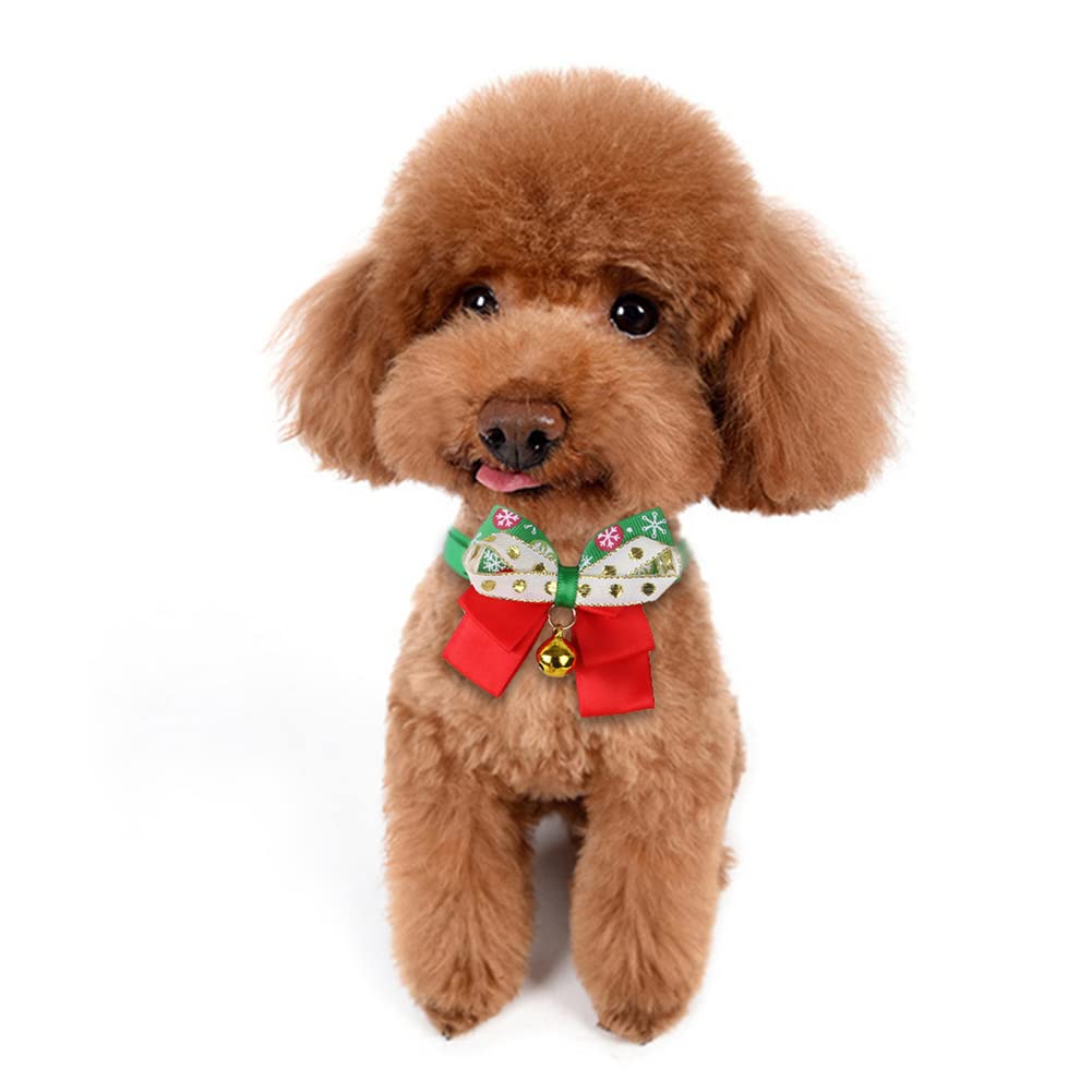 GARVEE 3-Piece Pet Christmas Costume Set - Cozy Polar Fleece Scarf, Hat & Dress for Cats & Dogs - Festive Holiday Outfit for Christmas Parties & Decor (Red & Green)