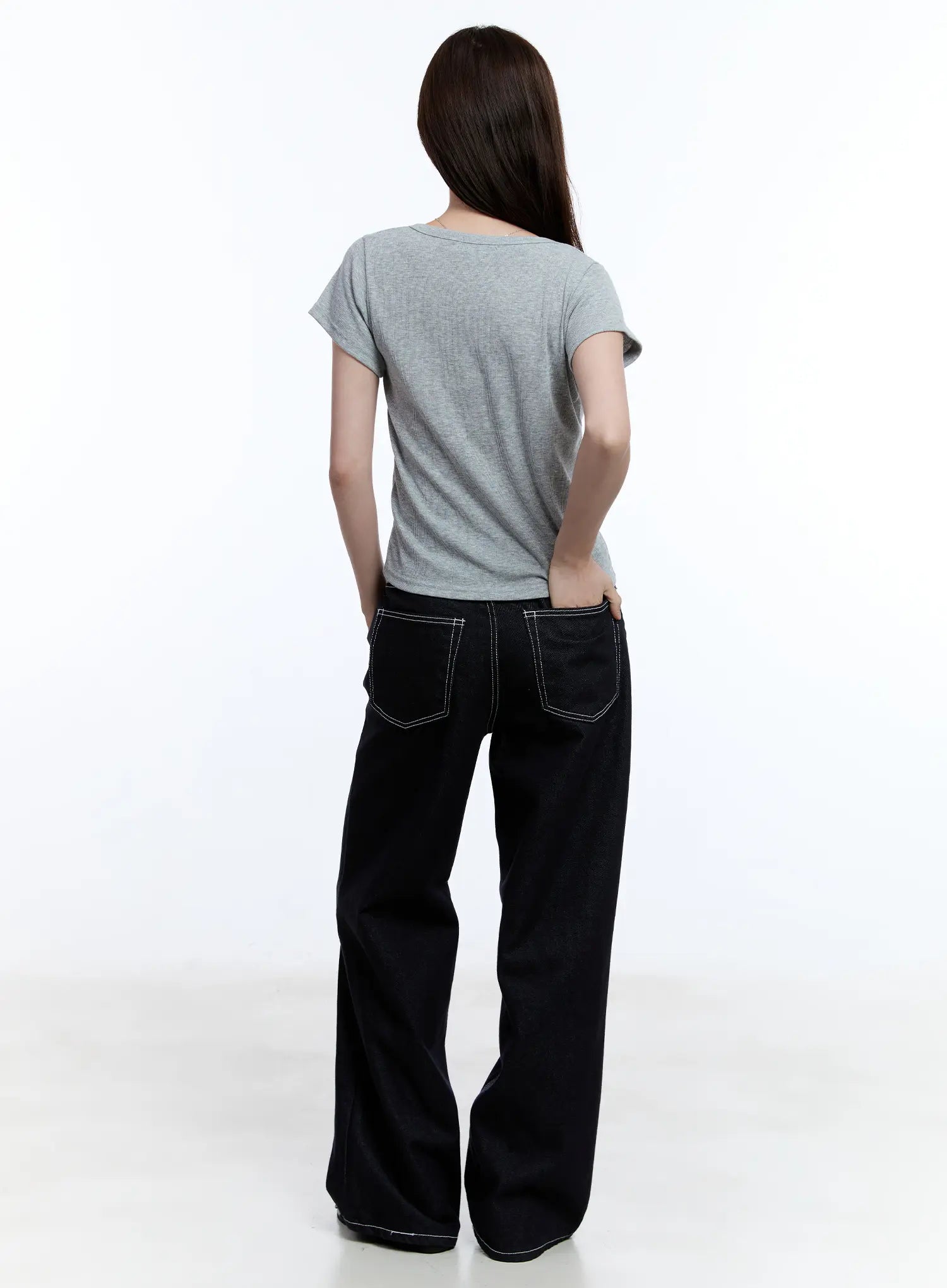 Essential Square Neck Tee for Women - Soft Cotton Basic T-Shirt CU513 | Casual Wear, Layering, Everyday Outfits