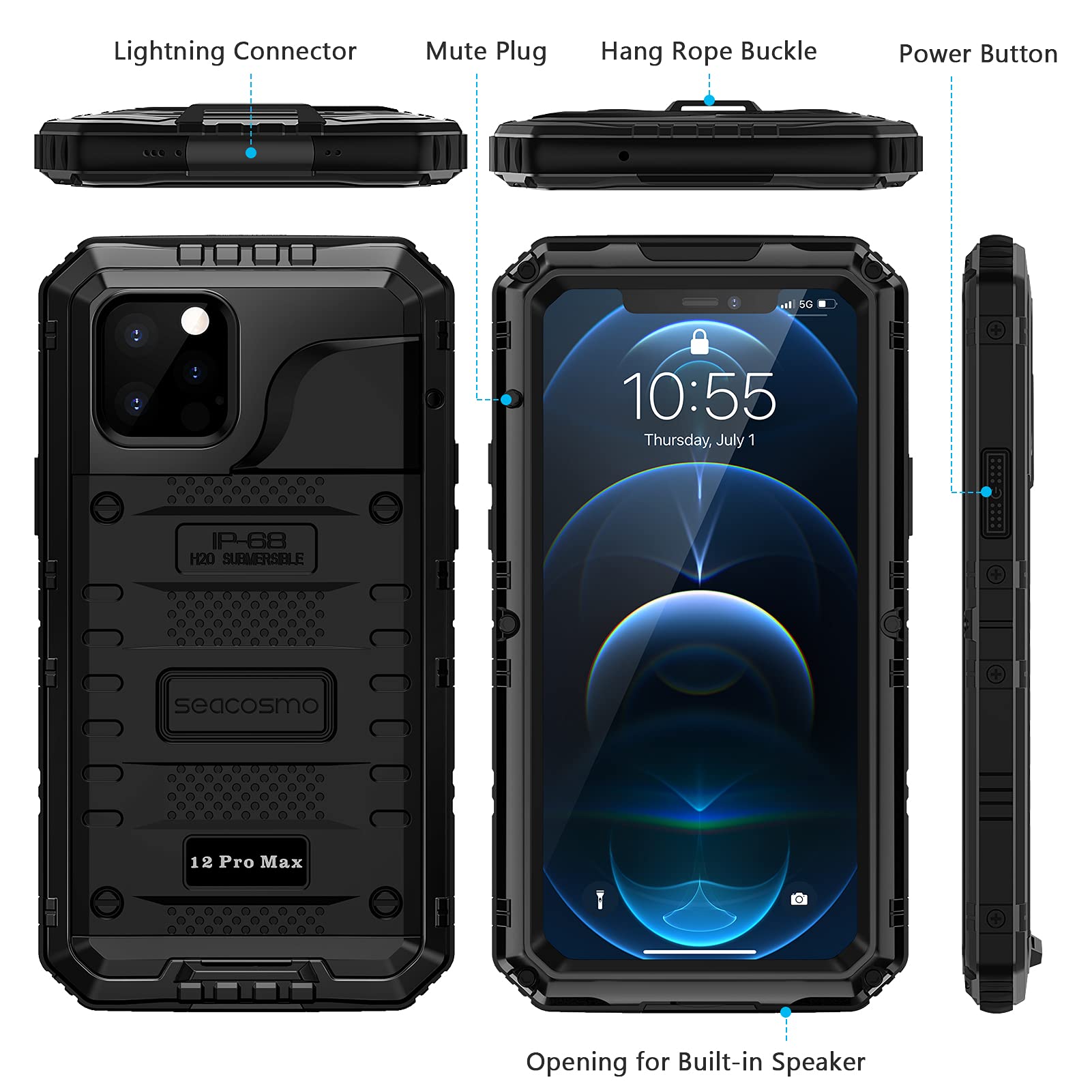 Seacosmo iPhone 12 Pro Max Case (6.7