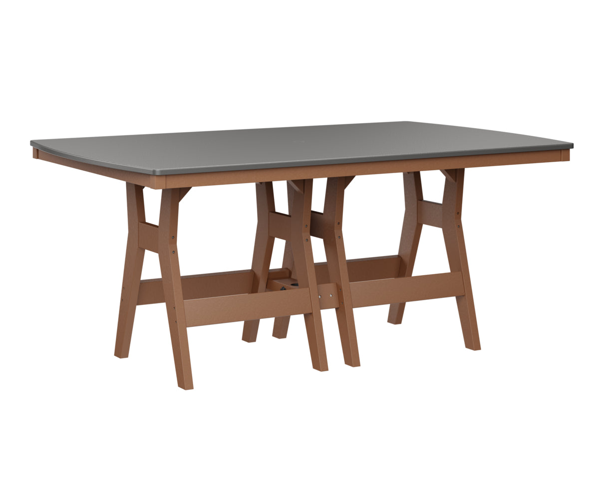 Berlin Gardens Harbor 44 x 72 Inch Rectangular Bar Height Table - Outdoor Dining & Entertaining for Patio, Deck, or Backyard