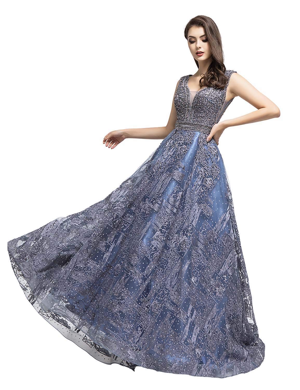 Belle House Women's Champagne Mermaid Evening Dress with Appliques & Beading - Elegant Formal Gown for Prom, Party, Wedding & Special Occasions