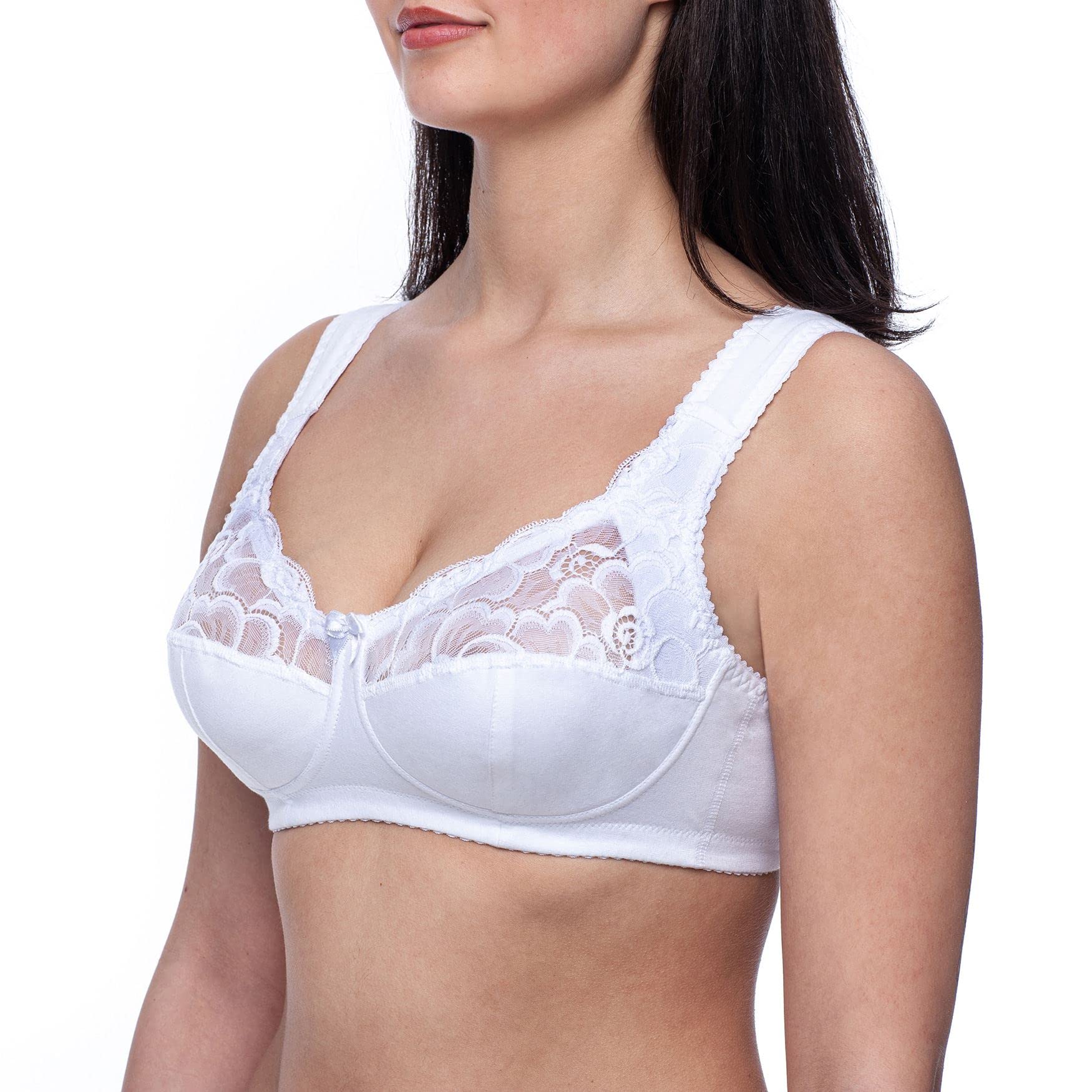 Frugue Women's Wireless Comfort Sleep Bra - Soft Cotton Support for Sleeping, Lounging & Yoga - Plus Size & Maternity Friendly