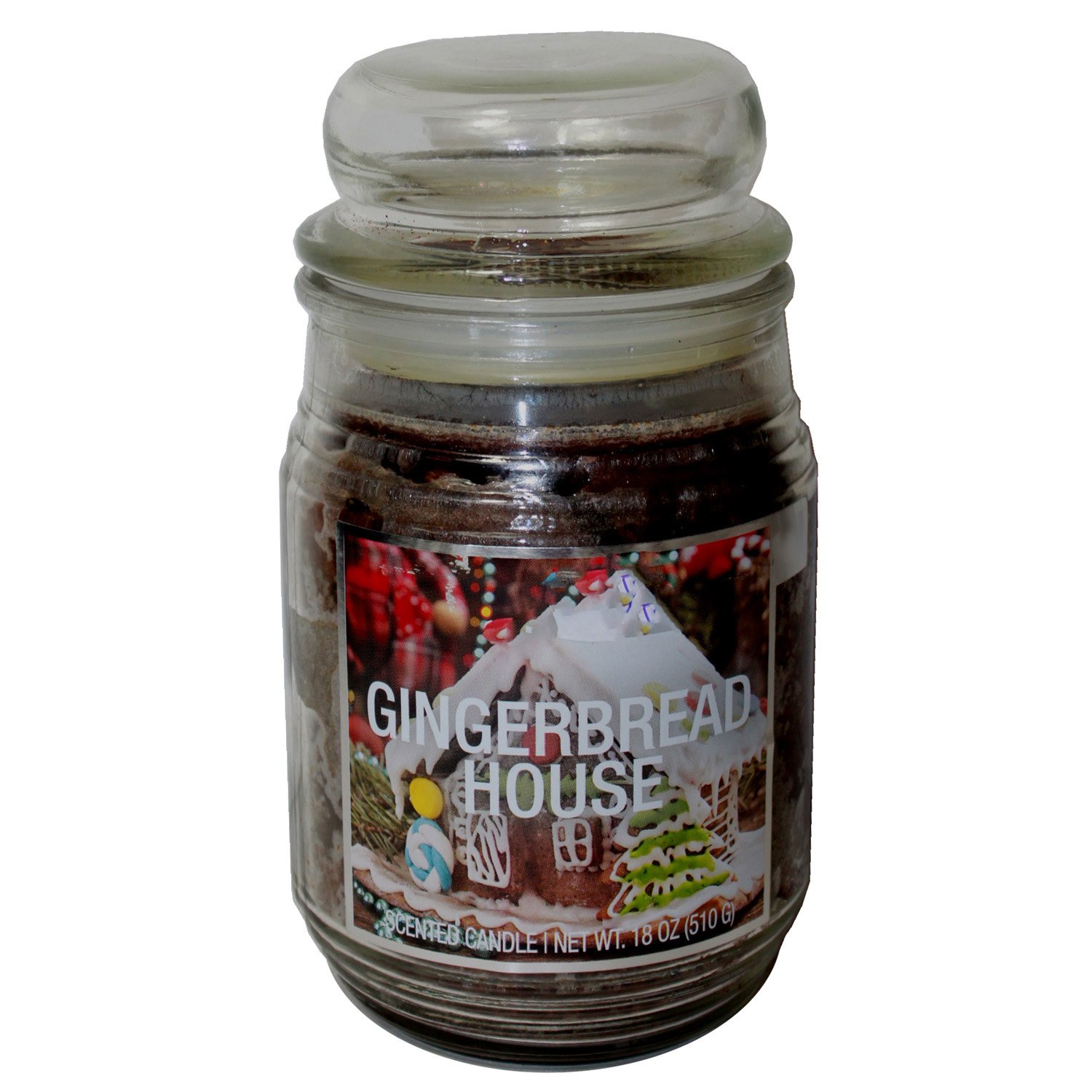 Gingerbread House Scented Jar Candle 18 oz - Holiday Home Fragrance for Christmas Decor, Cozy Winter Evenings & Festive Gift Giving